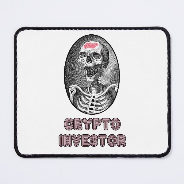 Item preview, 'Crypto Investor' Skull Design - Retro Illustration Design for T-shirts, mugs, phone cases and other accessories designed and sold by Ridiculam Toga.