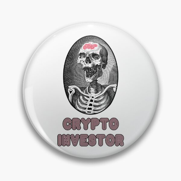 Item preview, 'Crypto Investor' Skull Design - Retro Illustration Design for T-shirts, mugs, phone cases and other accessories designed and sold by Ridiculam Toga.