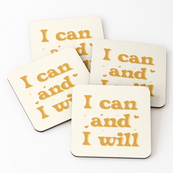 Item preview, I can and I will - motivational quote. designed and sold by rawlex.
