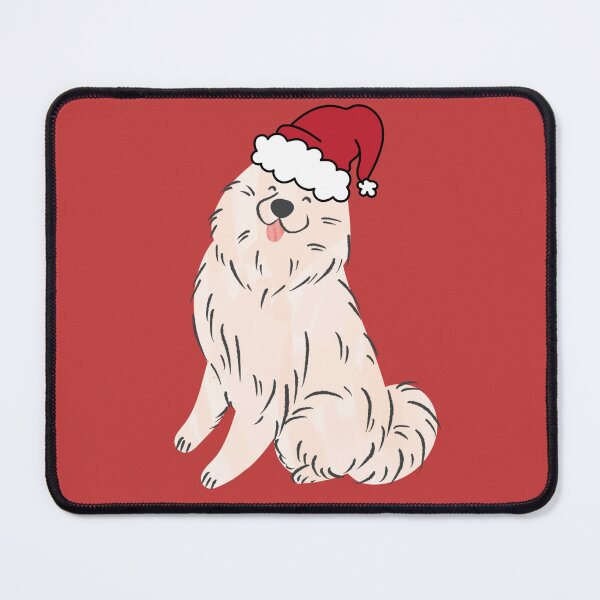 Item preview, Cute Samoyed with Santa Claus' hat - christmas dog collection designed and sold by Olivvier.