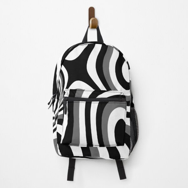 Item preview, Gray Black and White Psychedelic 70s Retro Liquid Swirls designed and sold by All-Black-White.