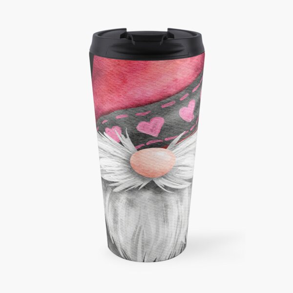 Cheeky Gnome Heart Travel Coffee Mug