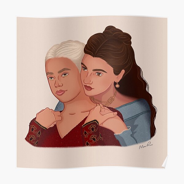 Alicent And Rhaenyra Poster For Sale By BMArtDesign Redbubble   Poster,504x498,f8f8f8 Pad,600x600,f8f8f8 