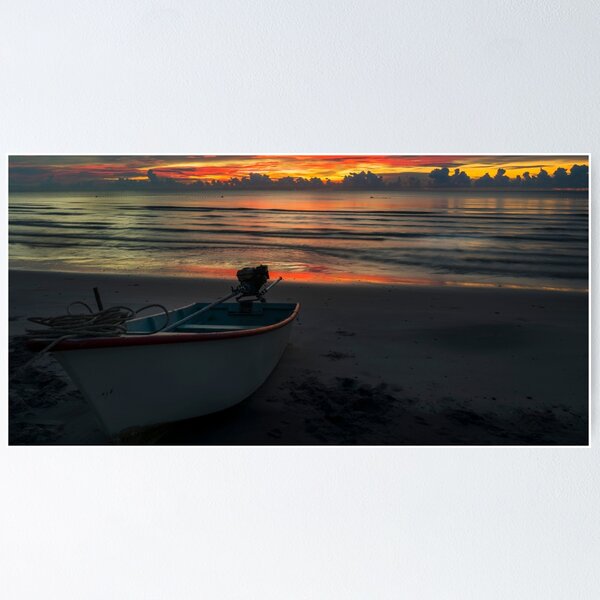 Item preview,    boat art,boat paintings,fishing boat painting,boat artwork,boat wall art, ocean art , sea art, sun art , blue art , boats art on metal,metal art prints,metal picture prints designed and sold by eyesight4vision.