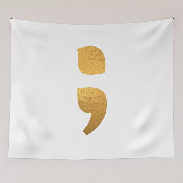 Item preview, gold semi-colon designed and sold by starkle.