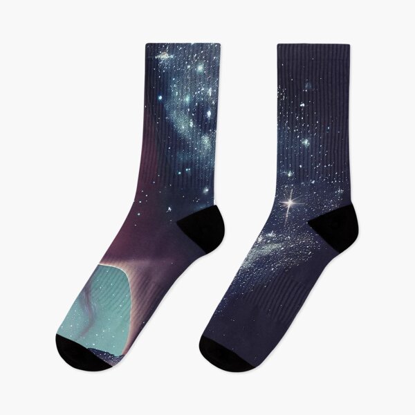 Item preview, Artistic composition of a woman under a beautiful night sky designed and sold by Artaverse.