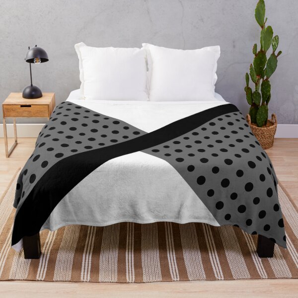 Item preview, Gray Black and White Retro Polka Dot Pattern On Solid Colors designed and sold by All-Black-White.