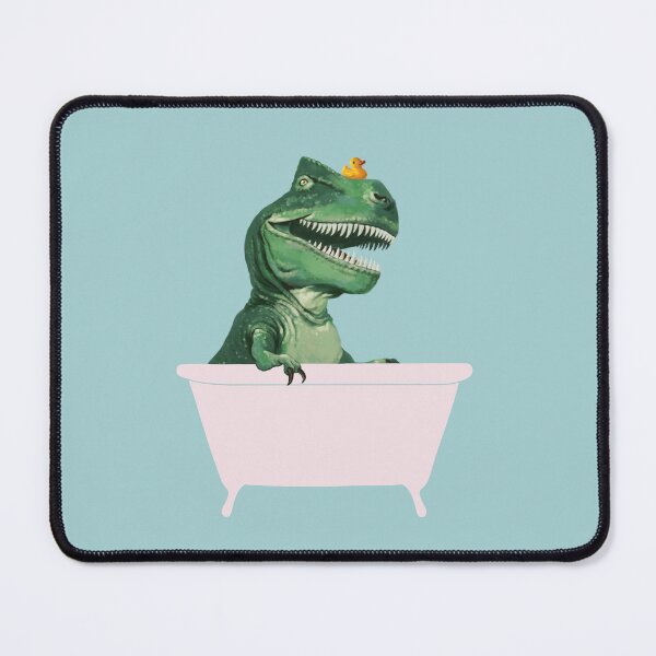 Item preview, Playful T-Rex in Bathtub in Green designed and sold by bignosework.