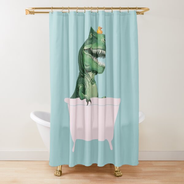 Item preview, Playful T-Rex in Bathtub in Green designed and sold by bignosework.