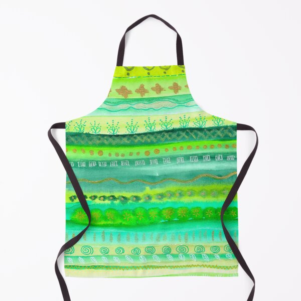 Item preview, Green Stripes with Metallics designed and sold by MarcyBrennanArt.