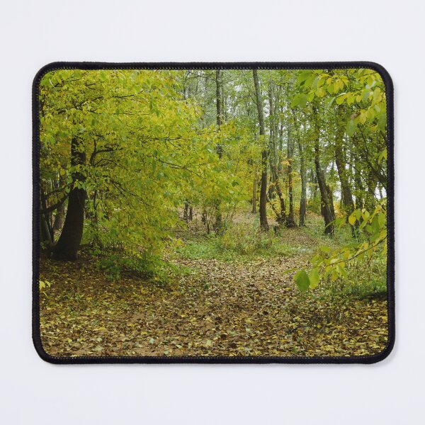 Item preview, Autumn landscape yellow fallen leaves on the path designed and sold by mrivserg.