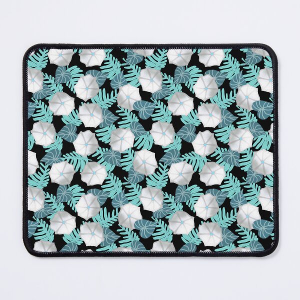 Item preview, Moonflowers - turquoise on black designed and sold by MarcyBrennanArt.