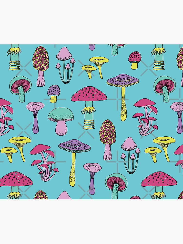Thumbnail 5 of 5, Mouse Pad, Workout Mushrooms - fun fungus pattern by Cecca Designs designed and sold by Cecca-Designs.