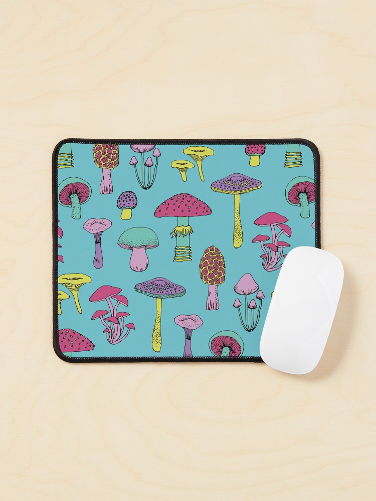 Thumbnail 1 of 5, Mouse Pad, Workout Mushrooms - fun fungus pattern by Cecca Designs designed and sold by Cecca-Designs.