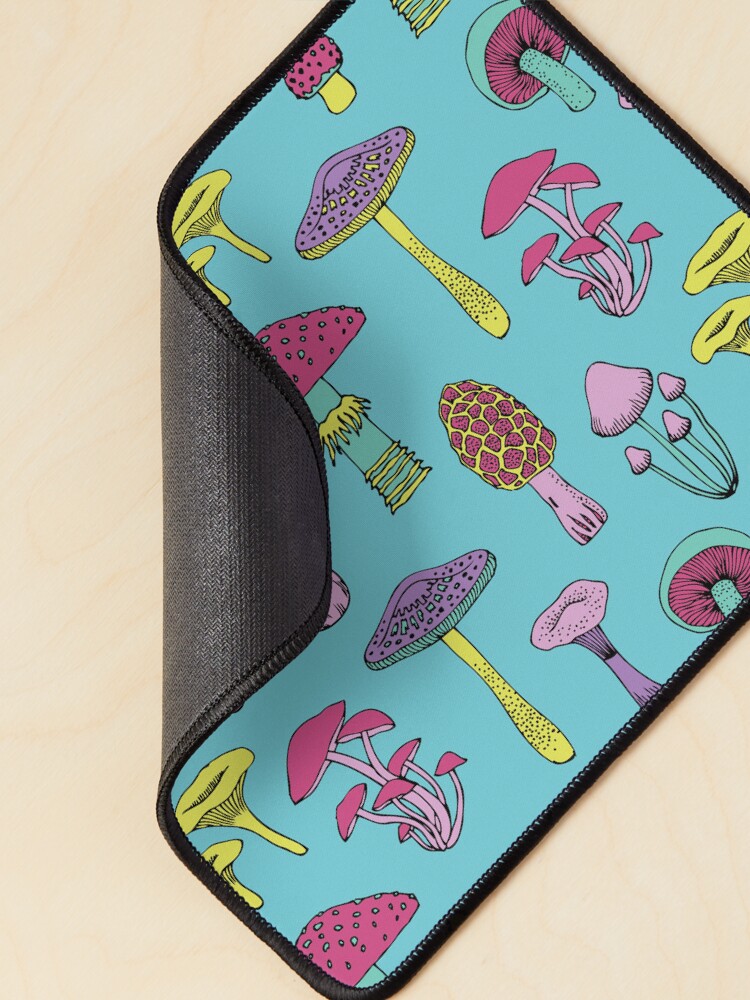 Thumbnail 2 of 5, Mouse Pad, Workout Mushrooms - fun fungus pattern by Cecca Designs designed and sold by Cecca-Designs.