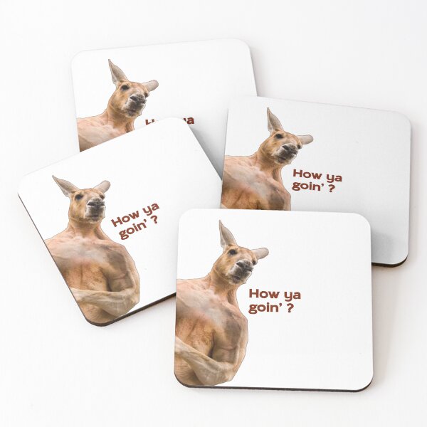 Item preview, Funny Kangaroo Quote Australian Meme Sticker Design designed and sold by ZenDesigner.