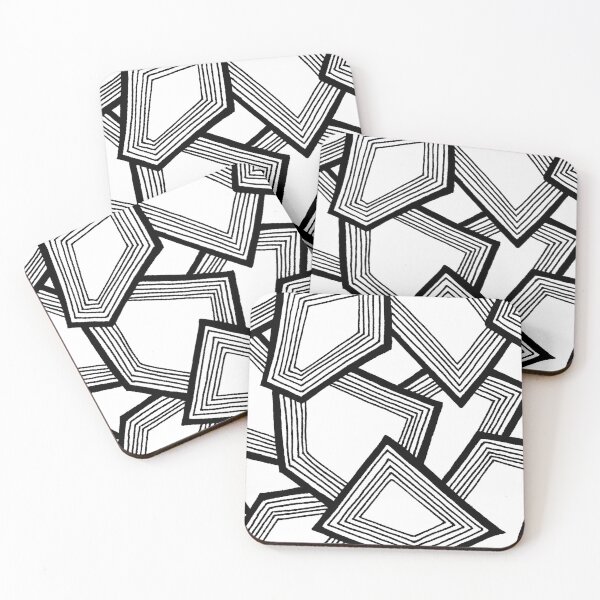Item preview, Miniature Aussie Tangle 24 Pattern in Black and White designed and sold by Heatherian.
