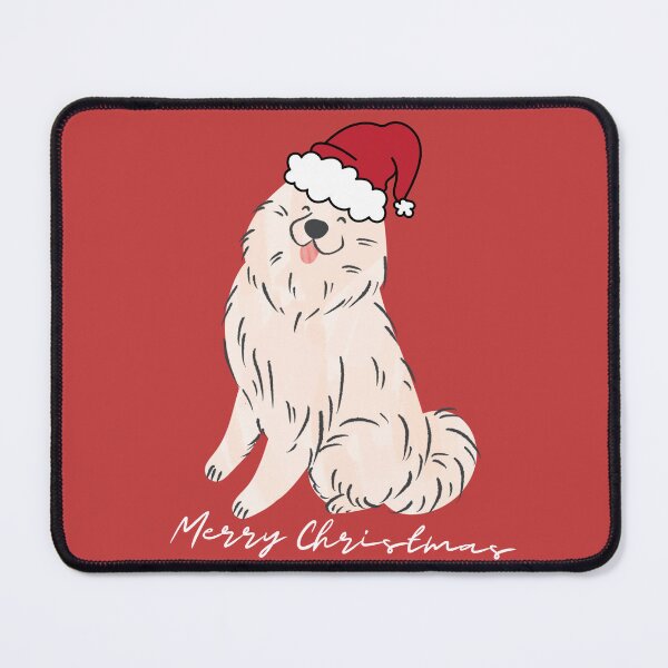 Item preview, Cute Samoyed with Santa Claus' hat 2 - christmas dog collection designed and sold by Olivvier.