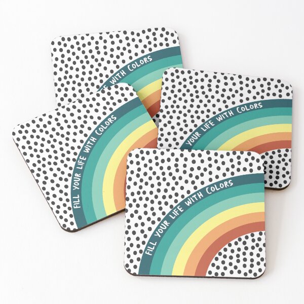 Item preview, Fill Your Life with Colors Rainbow colorful Motivational designed and sold by DesignsArtColor.