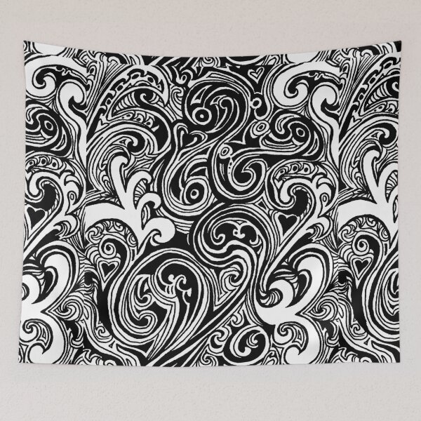 Item preview, Miniature Aussie Tangle 21 Pattern in Black designed and sold by Heatherian.