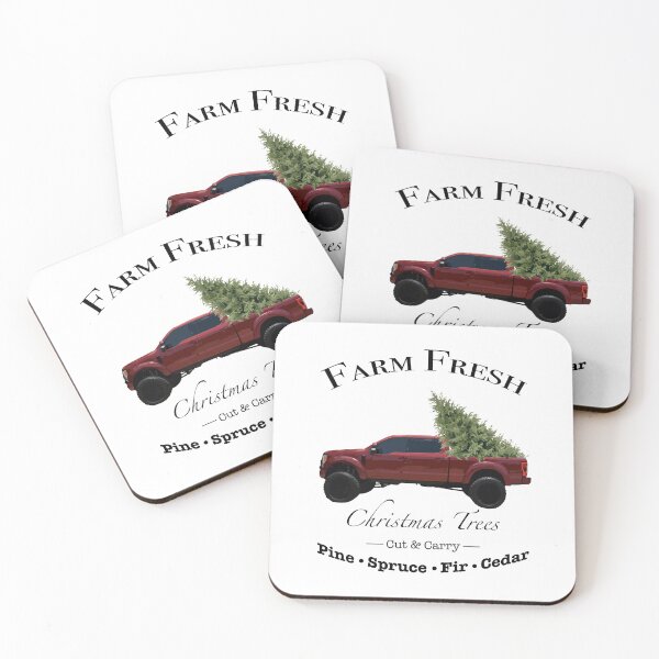 Item preview, Contemporary Red Truck Christmas Tree Farm designed and sold by BrittanyRathel.