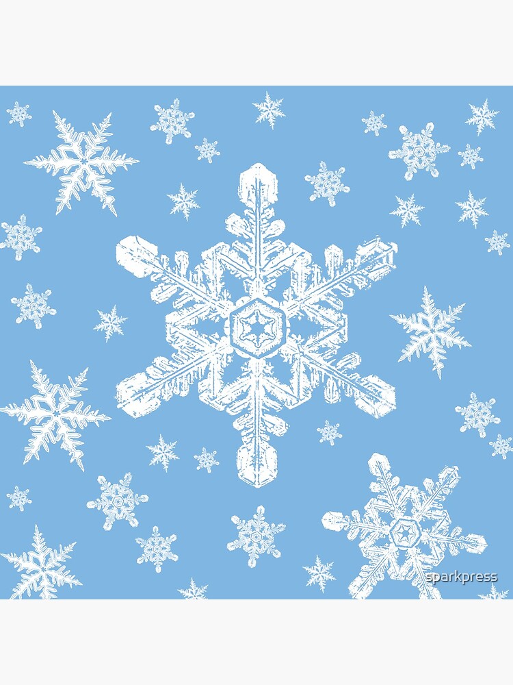Snowflakes in White + Blue 2 | Christmas, Chanukah, Holiday Gifts + Scrapbooks by sparkpress