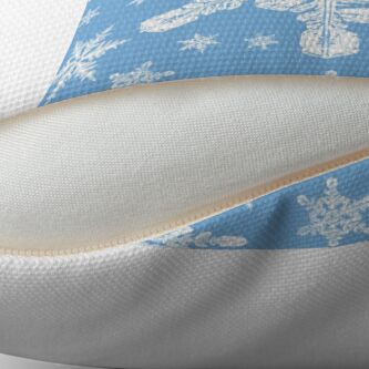 Alternate view of Snowflakes in White + Blue 2 | Christmas, Chanukah, Holiday Gifts + Scrapbooks Throw Pillow