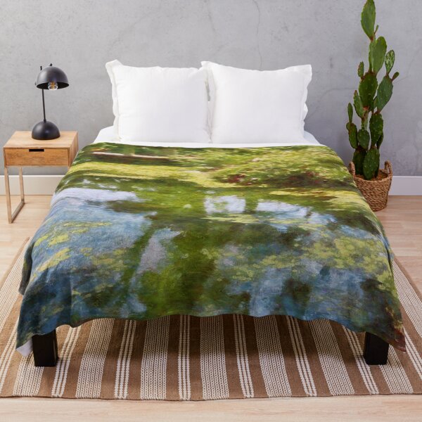 Item preview, Rustic Wooden Footbridge Over A Creek Impressionist Art designed and sold by taiche.