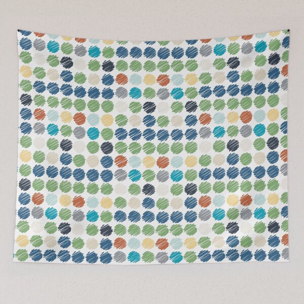 Item preview, Scribble Circle Patter Blue designed and sold by Seedelightful.