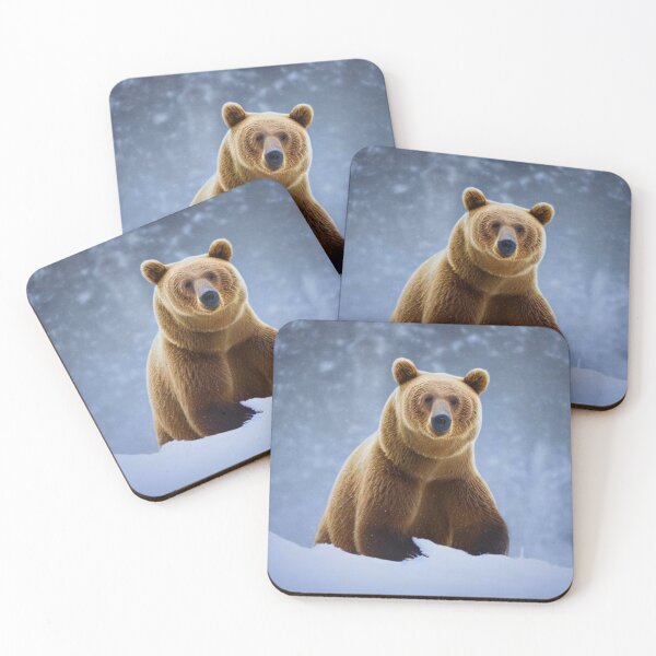 Item preview, Brown bear in snow designed and sold by ArtySaxon.