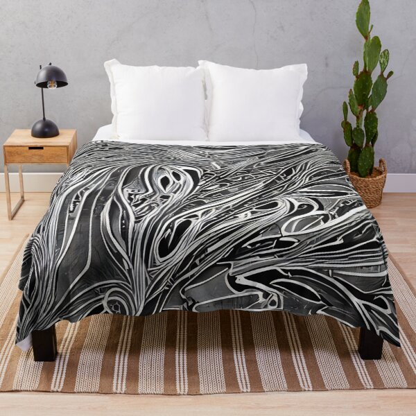 Item preview, Orefagagim Efigat - Abstract psychedelic black and white painting designed and sold by thecocotouchart.