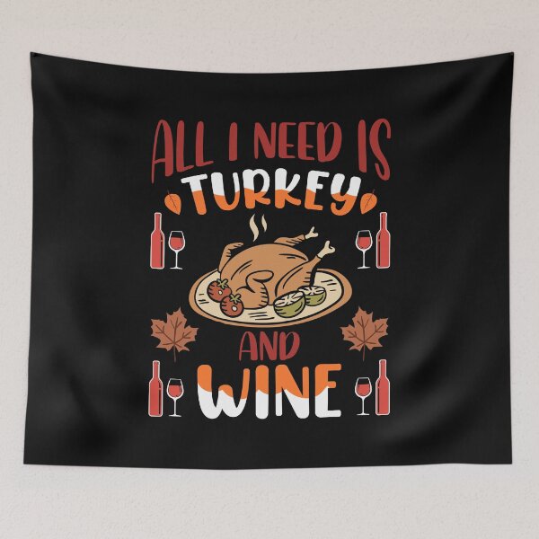 Item preview, Turkey and Wine T-shirt designed and sold by MarvellTeeZone.