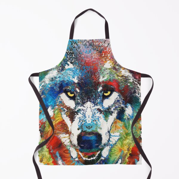 Item preview, Colorful Wolf Artwork Art By Sharon Cummings designed and sold by Sharon Cummings Art.