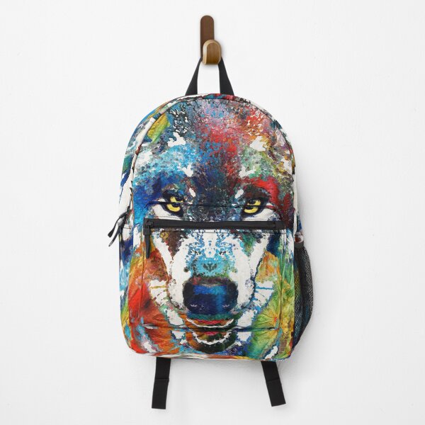 Item preview, Colorful Wolf Artwork Art By Sharon Cummings designed and sold by Sharon Cummings Art.