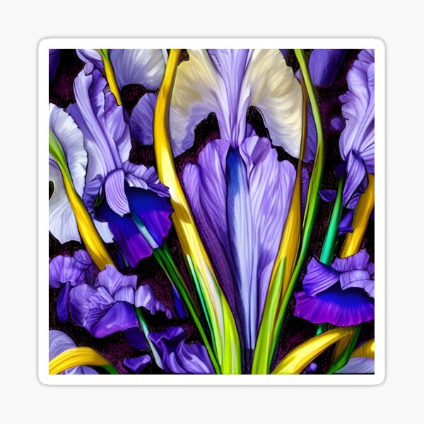 Item preview, An iris pattern designed and sold by Fungidelight.