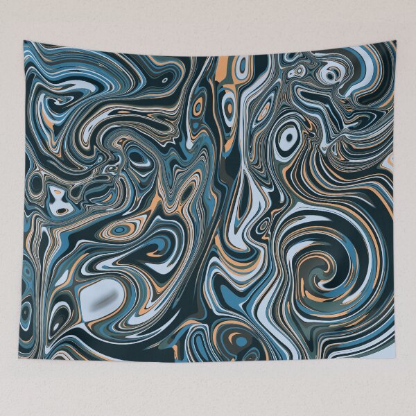 Item preview, Midnight Slate Abstract Liquid Pattern designed and sold by CorvusNyx.