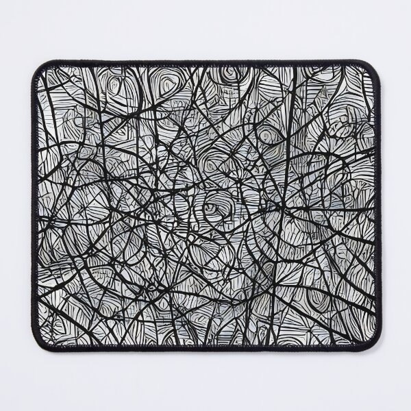 Item preview, Omojevo Tayusal Ab - Abstract psychedelic black and white painting designed and sold by thecocotouchart.