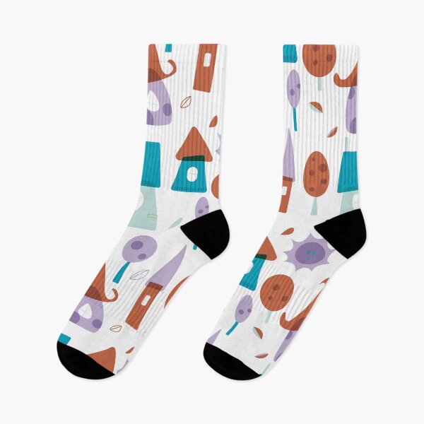 Item preview, whimsical House Pattern Purple designed and sold by Seedelightful.