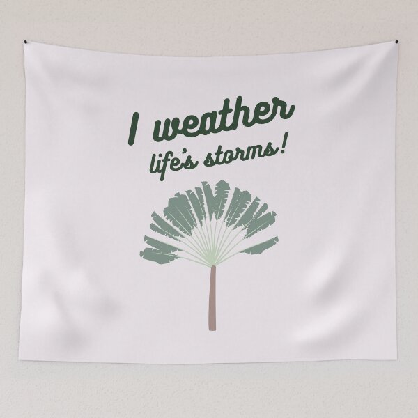 Item preview, Palm Tree Affirmation: I weather life's storms designed and sold by BohemiWANDERS.