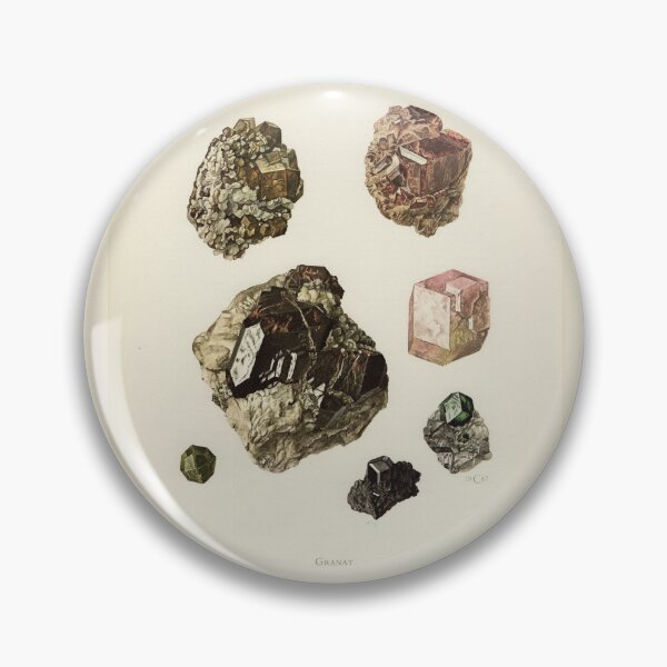 Item preview, Garnet Crystals Lithograph Illustration designed and sold by LunaMothMineral.