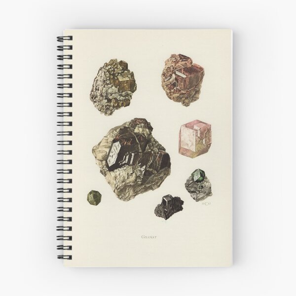 Item preview, Garnet Crystals Lithograph Illustration designed and sold by LunaMothMineral.