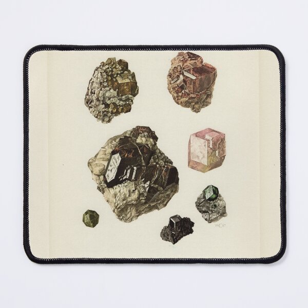 Item preview, Garnet Crystals Lithograph Illustration designed and sold by LunaMothMineral.
