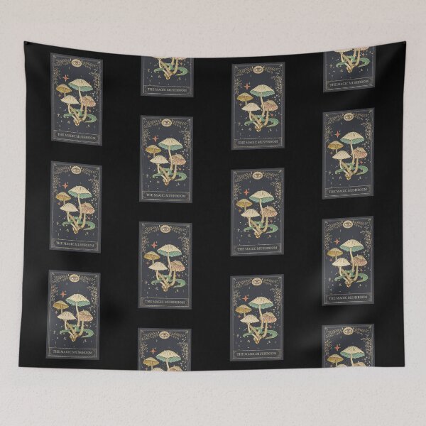 Item preview, Vintage Mushroom Lover Tarot Card Graphic T-shirt designed and sold by MagicWolfStar.