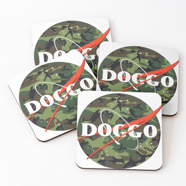 Item preview, Doggo, Nasa Inspired logo, quality logo Camo Color, Guaranteed best gift for all dog lovers designed and sold by Galactic Fur Baby Federation.