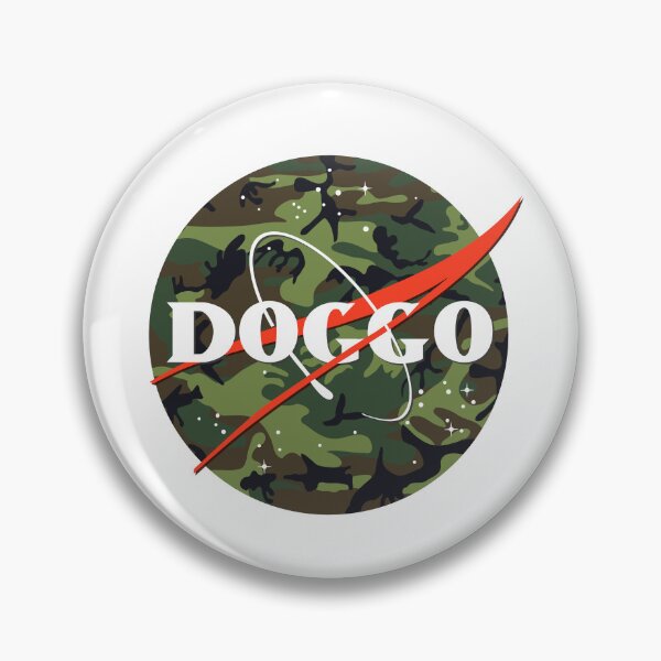 Item preview, Doggo, Nasa Inspired logo, quality logo Camo Color, Guaranteed best gift for all dog lovers designed and sold by Galactic Fur Baby Federation.
