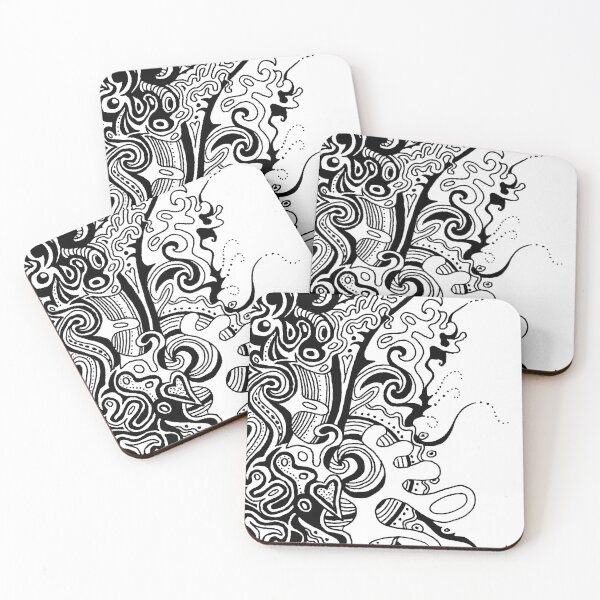 Item preview, Aussie Tangle 18 in Black with Transparent Background designed and sold by Heatherian.