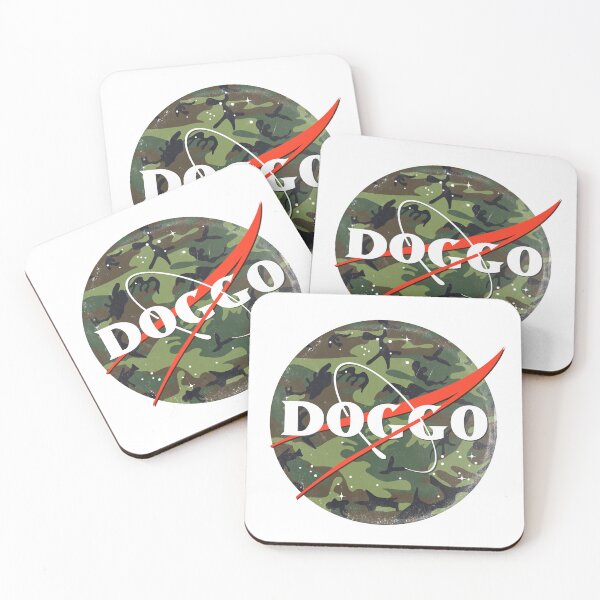 Artikelvorschau, Doggo, Nasa-Logo, Qualitätslogo, Camo-Farbe mit robuster Grunge-Textur, garantiert bestes Geschenk für alle Hundeliebhaber entworfen und verkauft von Galactic Fur Baby Federation.