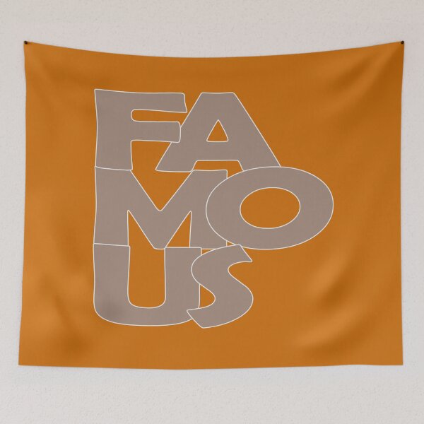 Item preview, Famous na cor bege bordas cinzas, formas arredondadas designed and sold by GirlaineSQ.