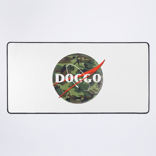 Item preview, Doggo, Nasa logo, Quality Logo, Camo Color with Rugged Grunge Texture, Guaranteed best gift for all dog lovers designed and sold by Galactic Fur Baby Federation.