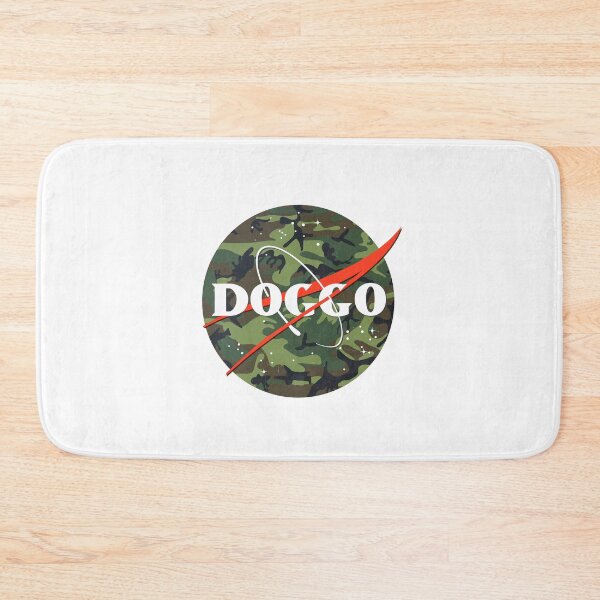 Item preview, Doggo, Nasa Inspired logo, Quality logo, Camo Color with Grunge Texture, Guaranteed best gift for all dog lovers designed and sold by Galactic Fur Baby Federation.